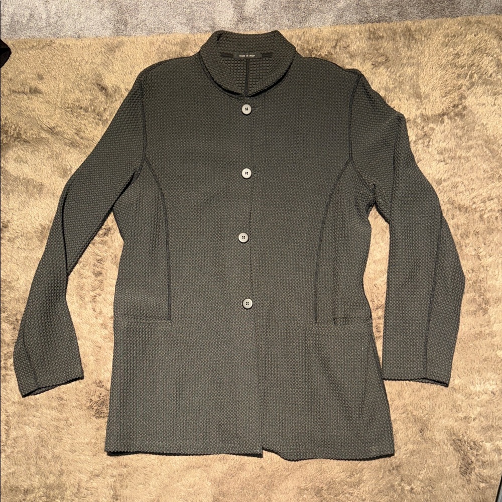 Vintage Emporio Armani Men’s Black Textured Jacket Very Elegant.